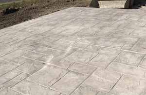 basic concrete stamped patio plainfield illinois